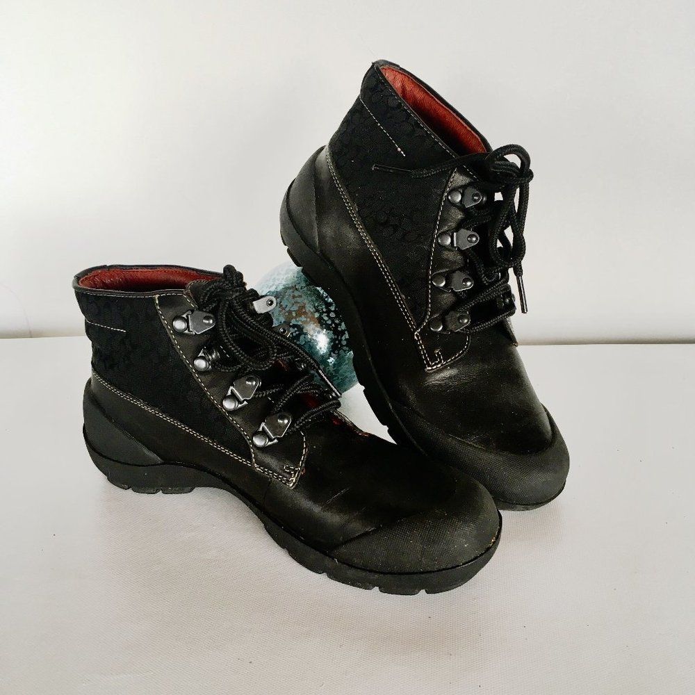 Coach Dyanne Signature Ankle Boots in Black.